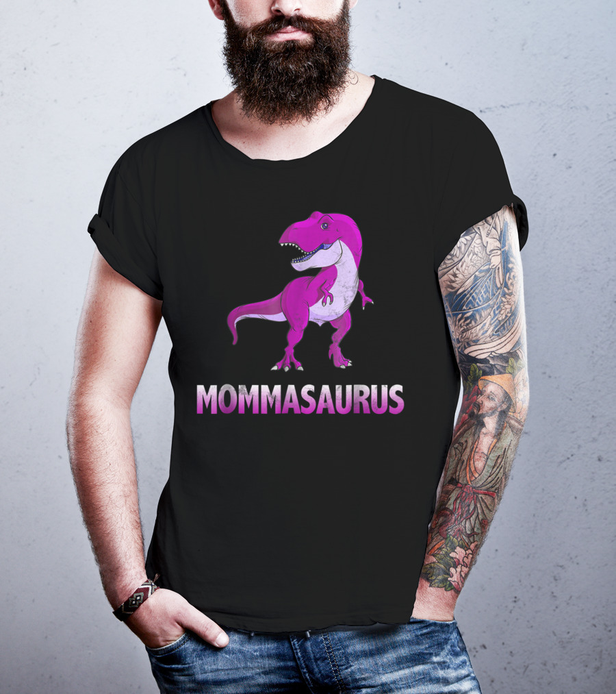 MOMMASAURUS Pink TRex Mother Momma TRex T-Shirt