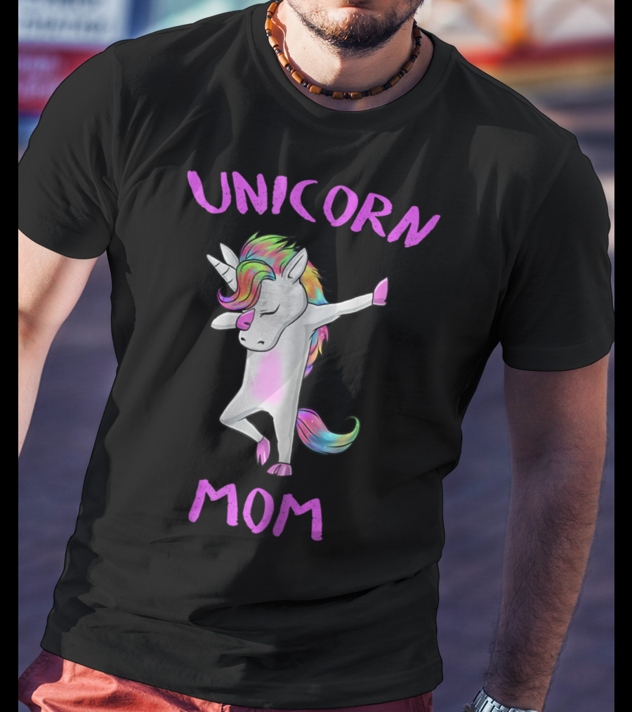Unicorn Mom Dabbing Rainbow Unicorn Dab T-Shirt