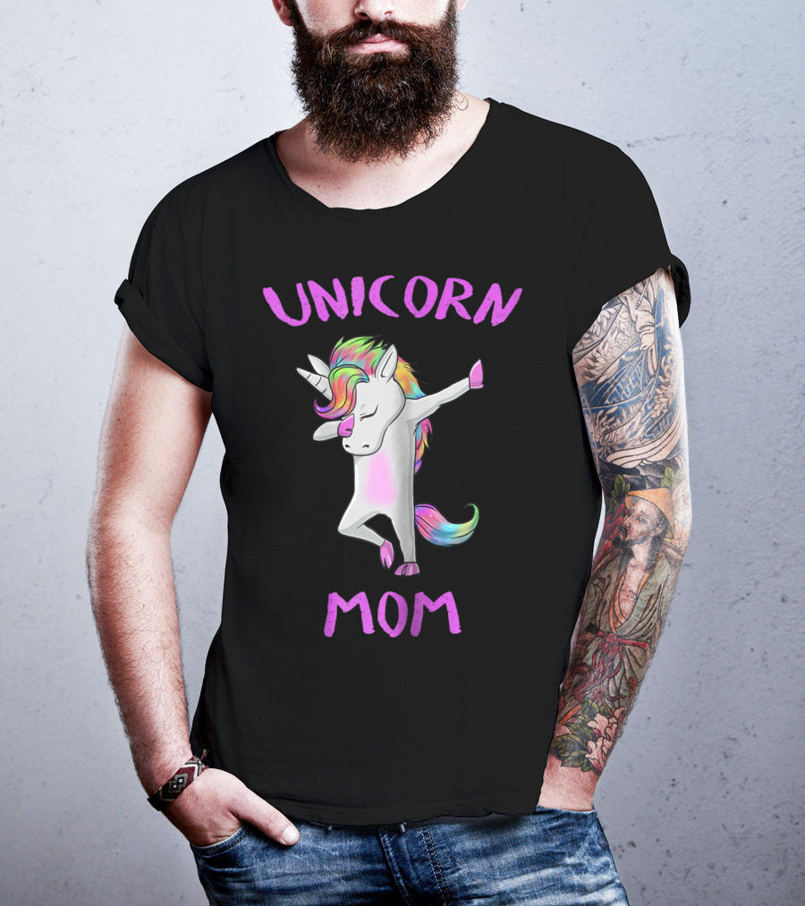 Unicorn Mom Dabbing Rainbow Unicorn Dab T-Shirt