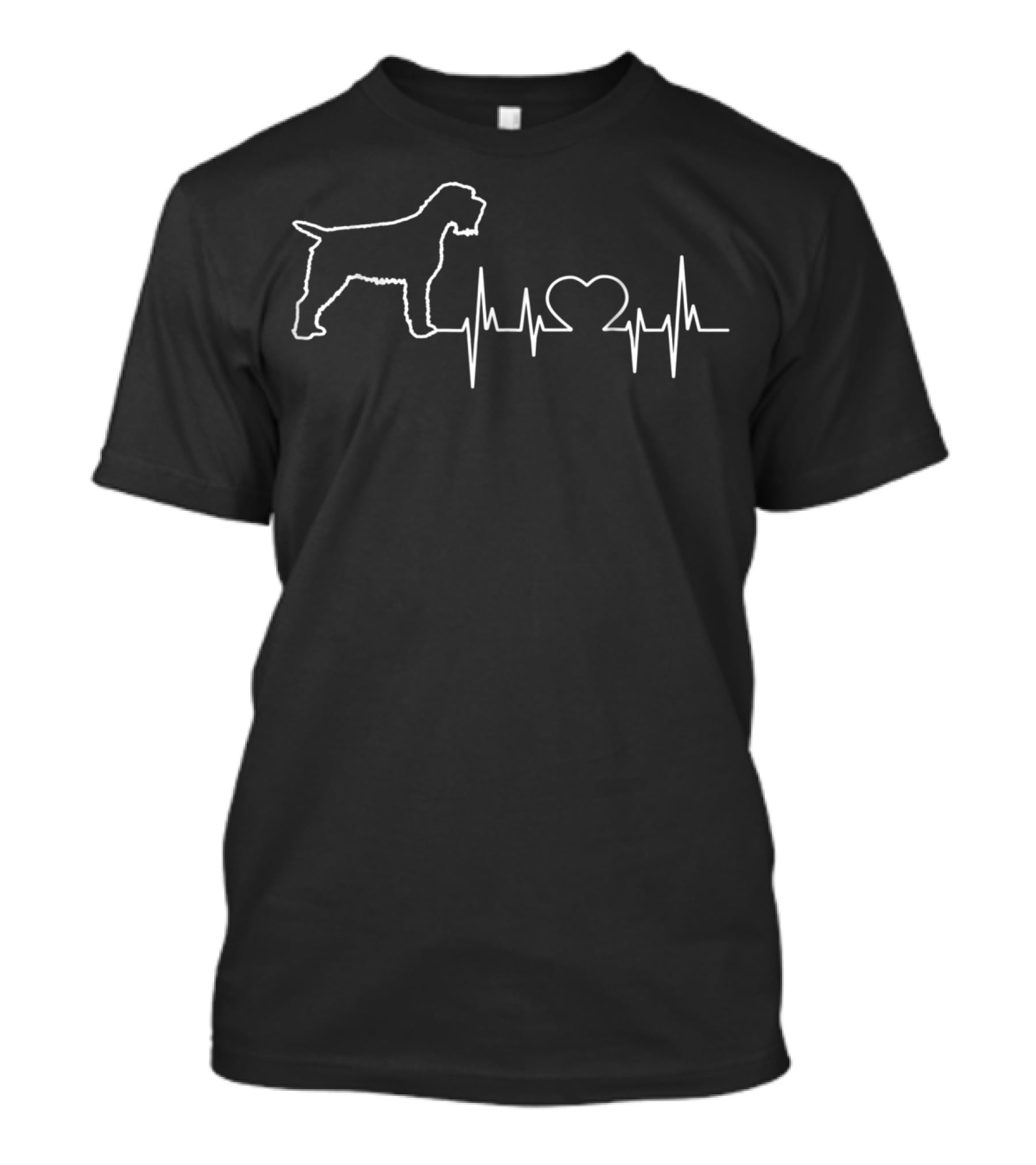 Wirehaired Pointing Griffon Heartbeat Line Dog T-Shirt