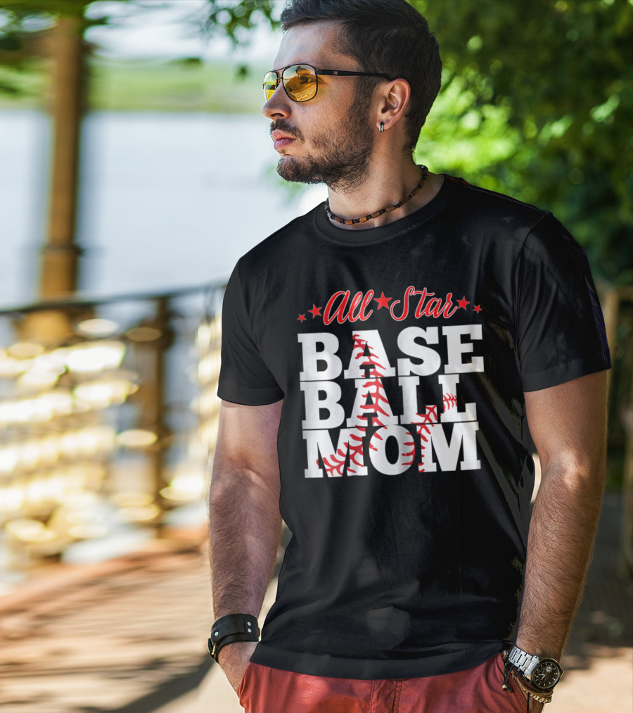 All Star Baseball Mom T-Shirt