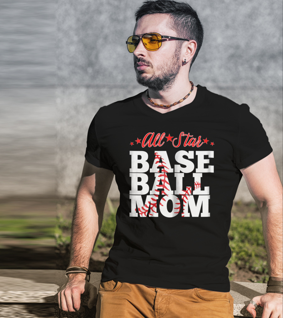 All Star Baseball Mom T-Shirt