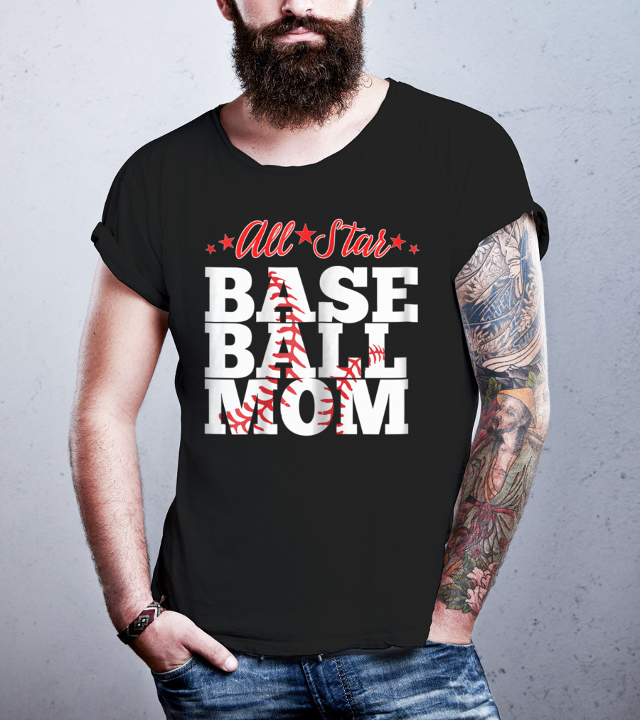 All Star Baseball Mom T-Shirt
