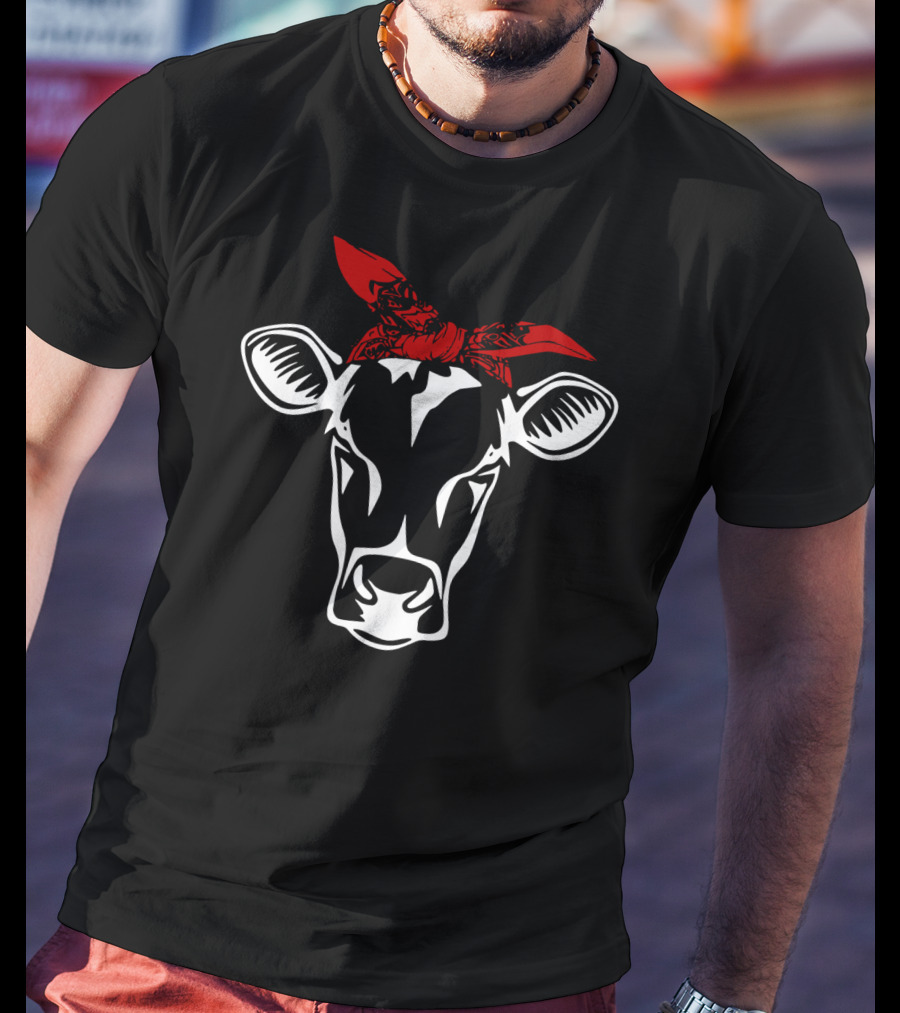 Cow With Red Bandana Heifer Farm T-Shirt
