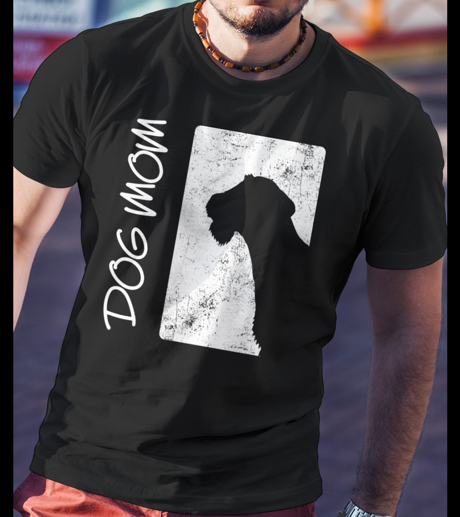 Dog Mom Airedale Terrier Silhouette S72 T-Shirt
