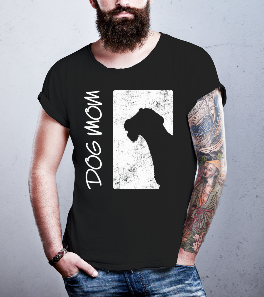Dog Mom Airedale Terrier Silhouette S72 T-Shirt