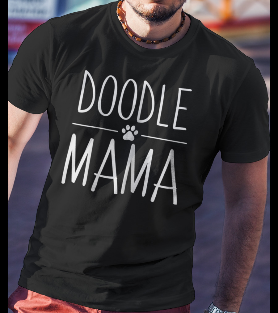 Doodle Mama Dog Mom Paw Print Design For Women80 T-Shirt