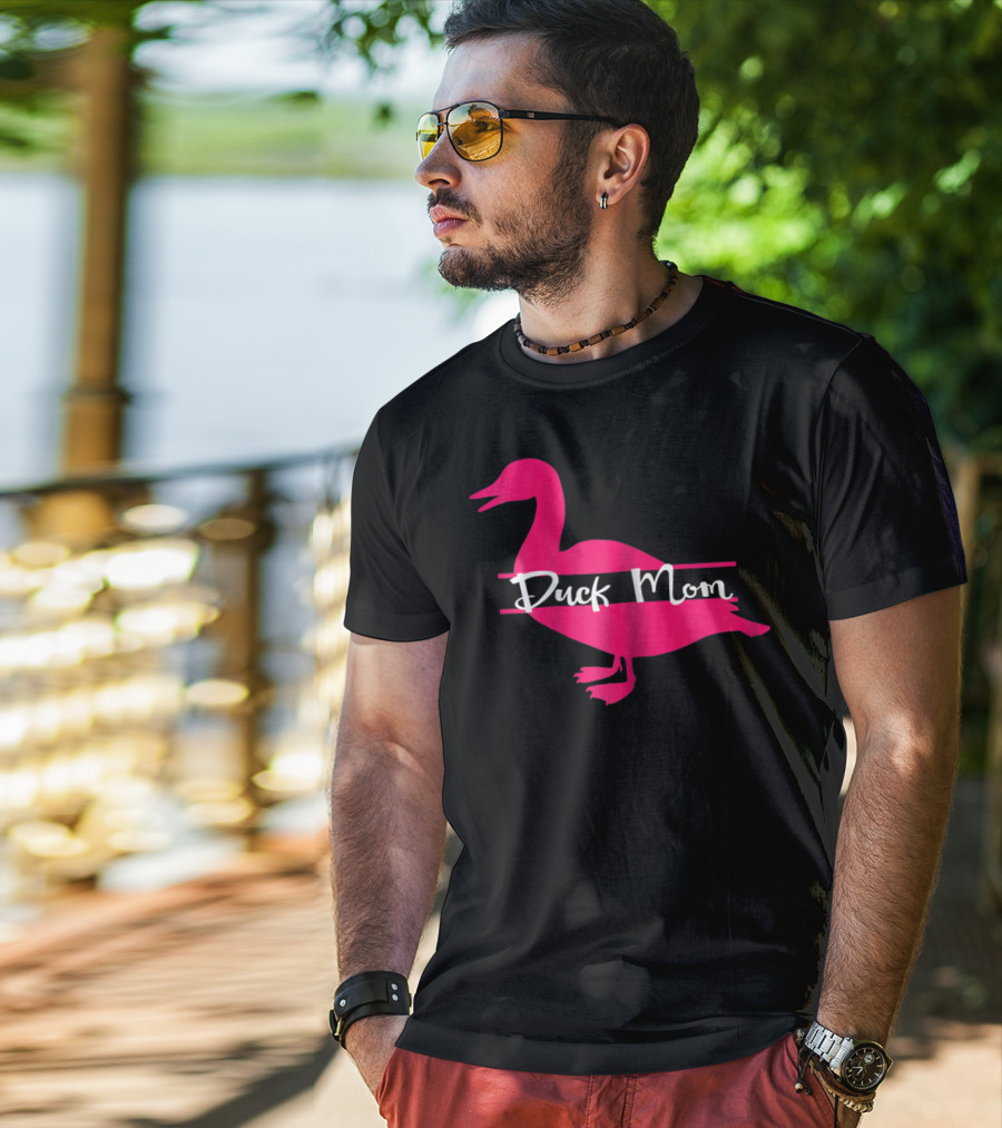 Duck Mom Rouen Pekin Duck Pink T-Shirt