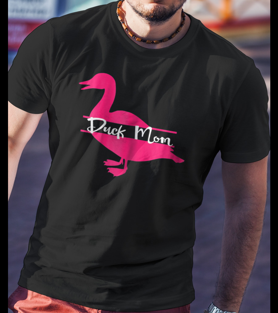Duck Mom Rouen Pekin Duck Pink T-Shirt