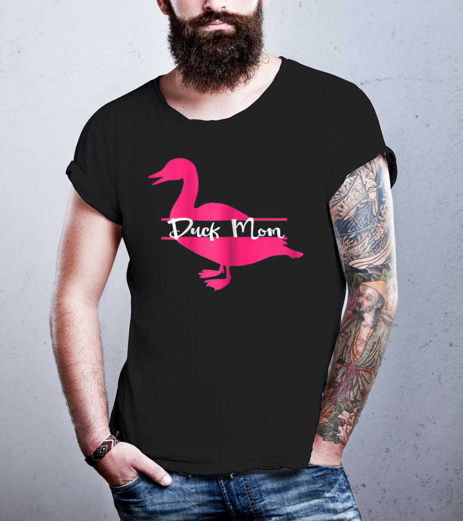 Duck Mom Rouen Pekin Duck Pink T-Shirt