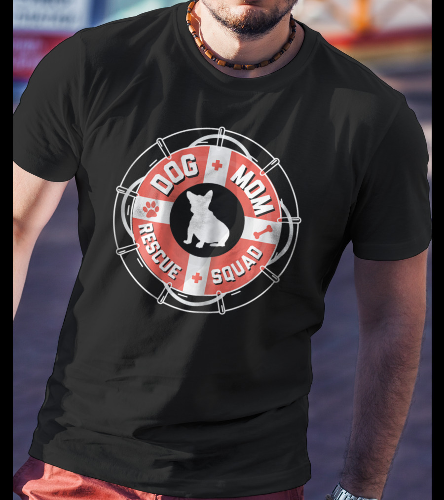 Dog Mom Rescue Squad Funny Cute Animal Lovers T-Shirt