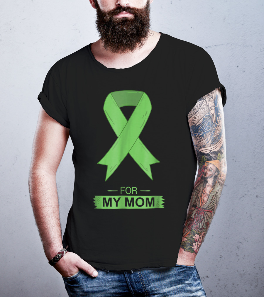 Bile Duct Cancer Aware Green Ribbon For My Mom T-Shirt