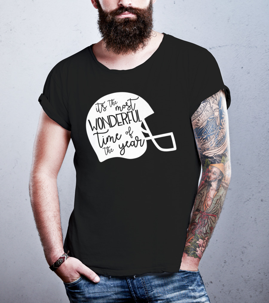It's The Most Wonderful Time Of The Year Football Helmet Mom Mama Fan4 T-Shirt