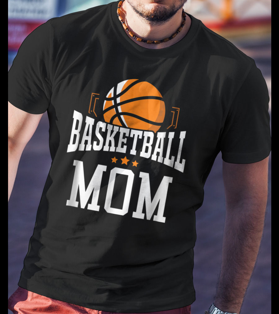 Basketball Mom Stars Hoop Sport T-Shirt