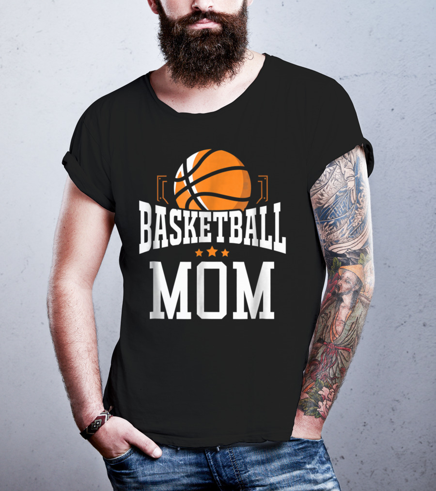 Basketball Mom Stars Hoop Sport T-Shirt