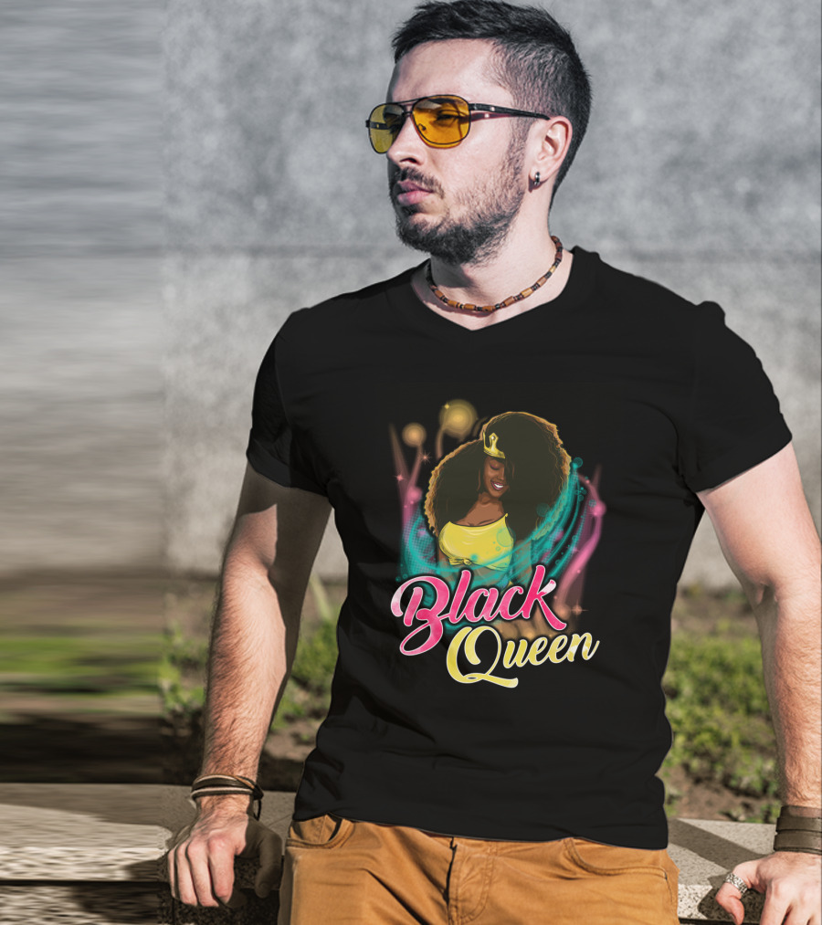 Black Queen Beautiful Afro Diva Mom Wife African9 T-Shirt