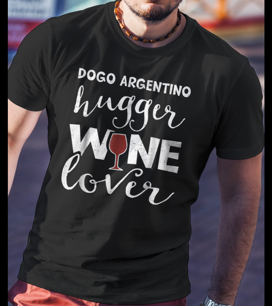 Dogo Argentino Hugger Wine Lover T-Shirt