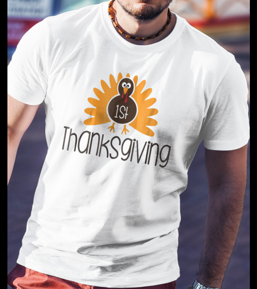 1st Thanksgiving Turkey Pregnant Baby T-Shirt