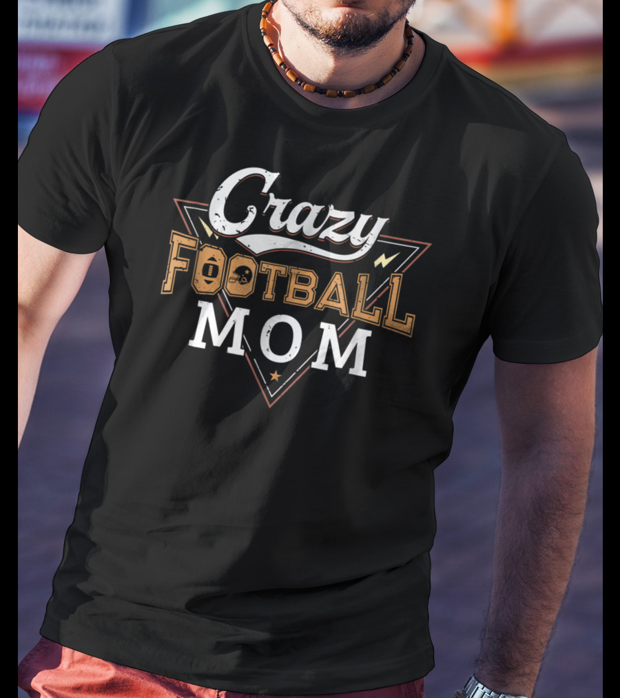 Funny Crazy Football Mom Fantasy Draft Team League T-Shirt