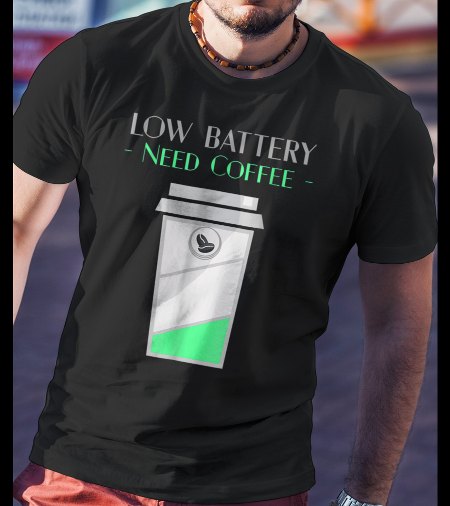 Low Battery Need Coffee Women Mom5 Coffee Cup T-Shirt