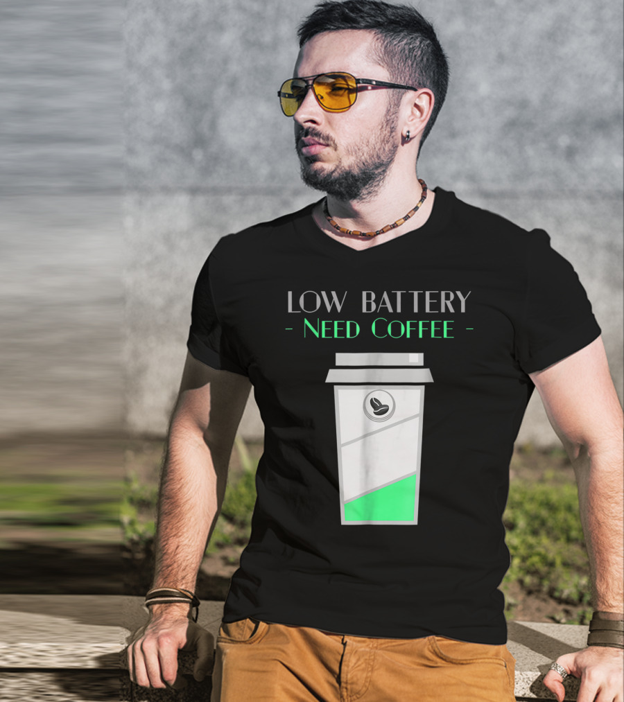 Low Battery Need Coffee Women Mom5 Coffee Cup T-Shirt