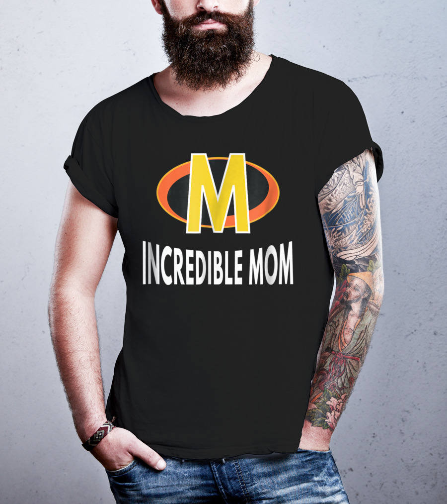 Incredible Mom Bold Text Superhero Icon M T-Shirt