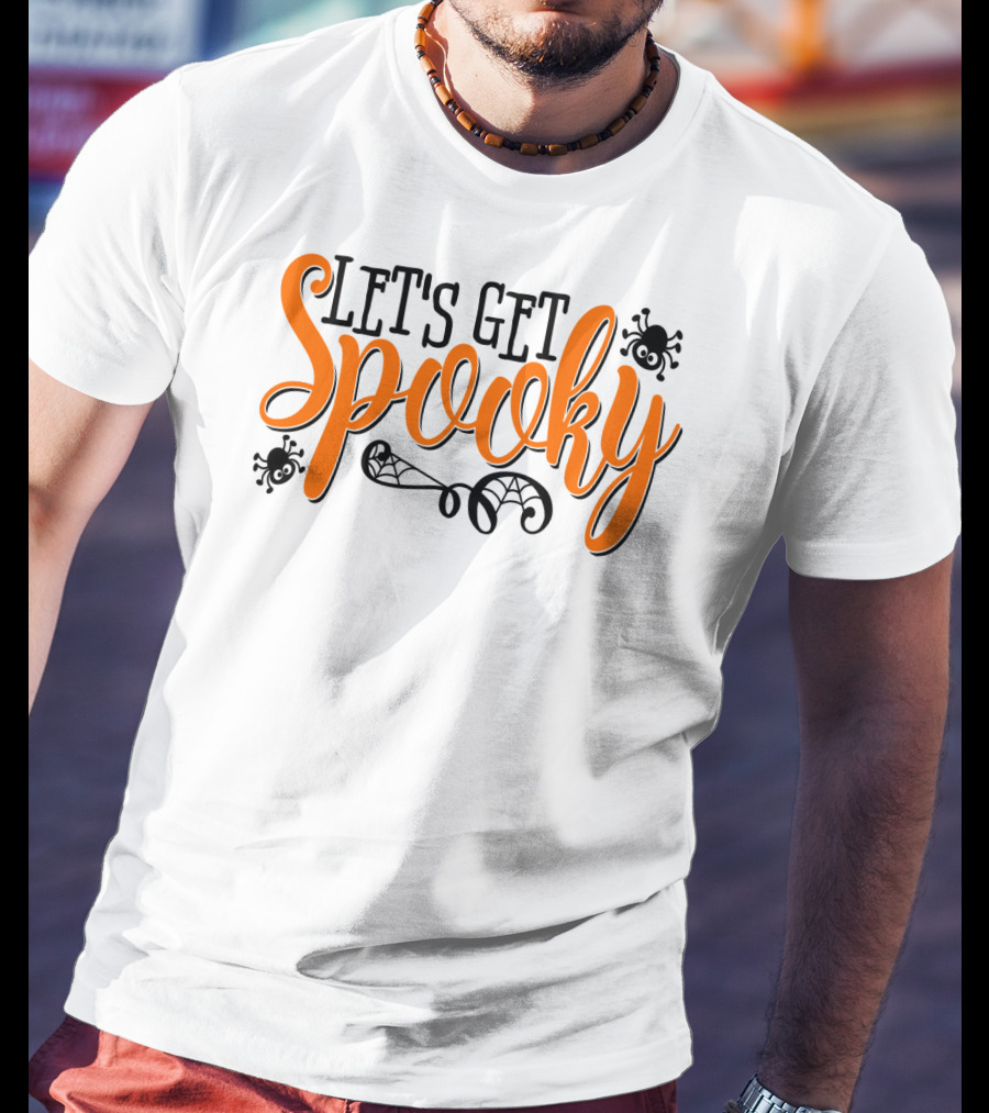 Let's Get Spooky Halloween Teacher Mom 7 Creepy Spiders T-Shirt