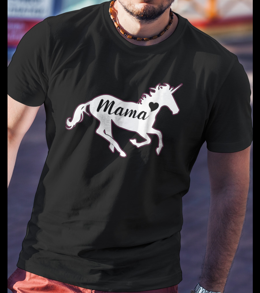 Mama Unicorn Horse Mom Life Women Grandma T-Shirt