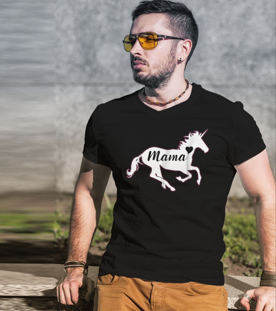 Mama Unicorn Horse Mom Life Women Grandma T-Shirt