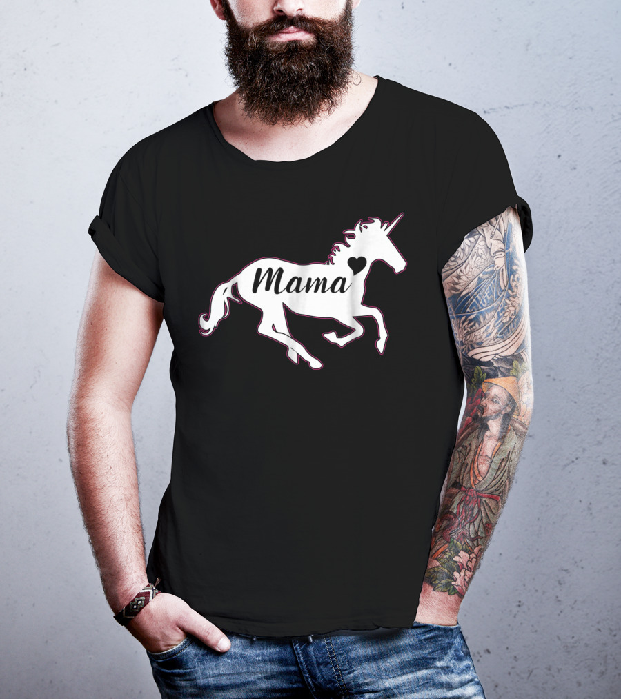 Mama Unicorn Horse Mom Life Women Grandma T-Shirt