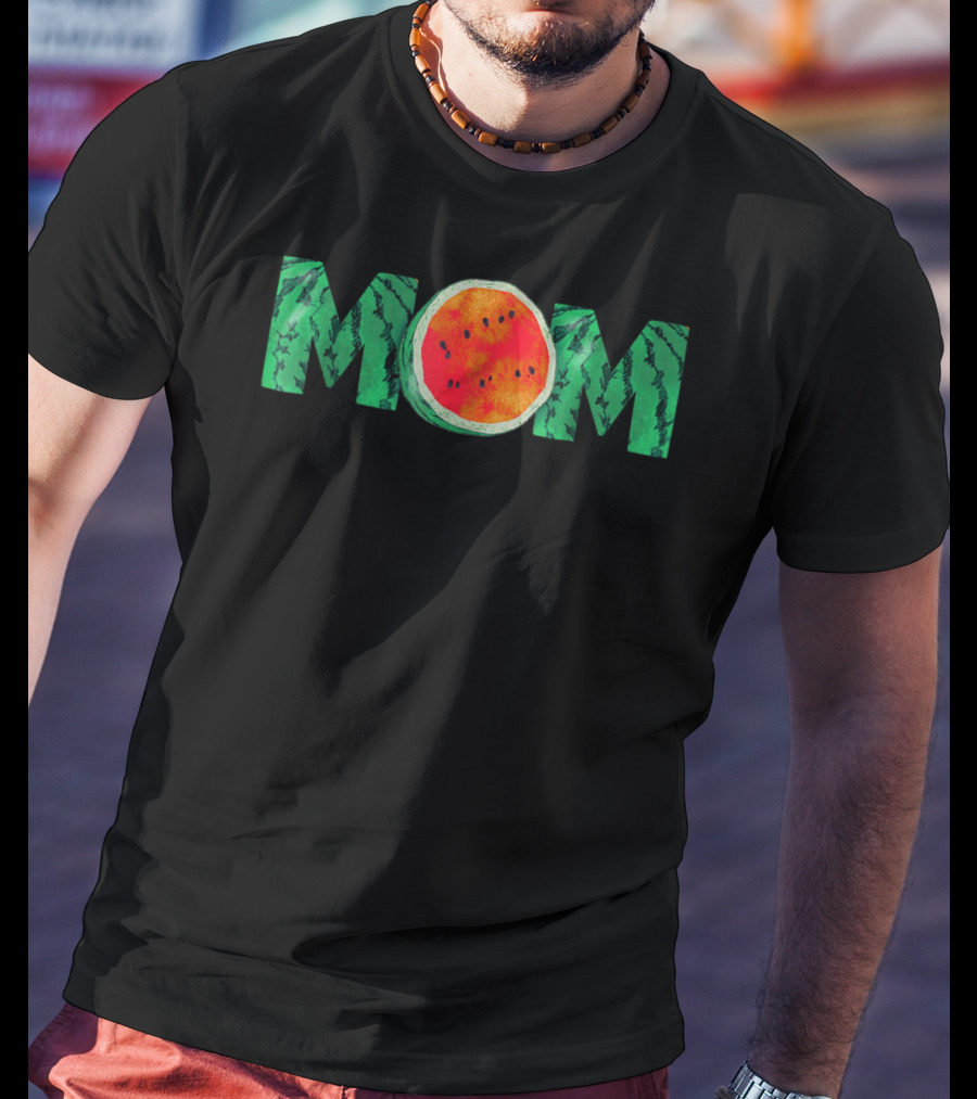 Mom Watermelon Funny Summer Melon Fruit Cool T-Shirt