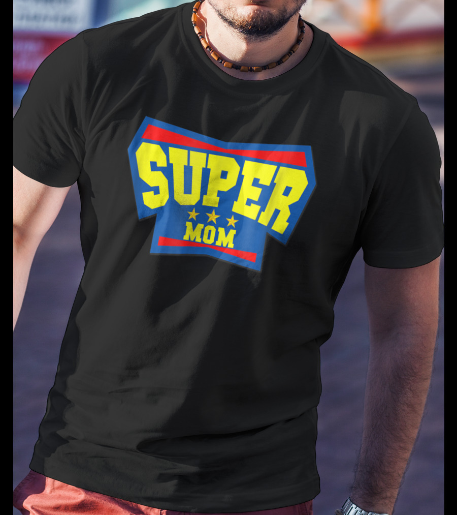 Super Mom Superhero Mother Star T-Shirt