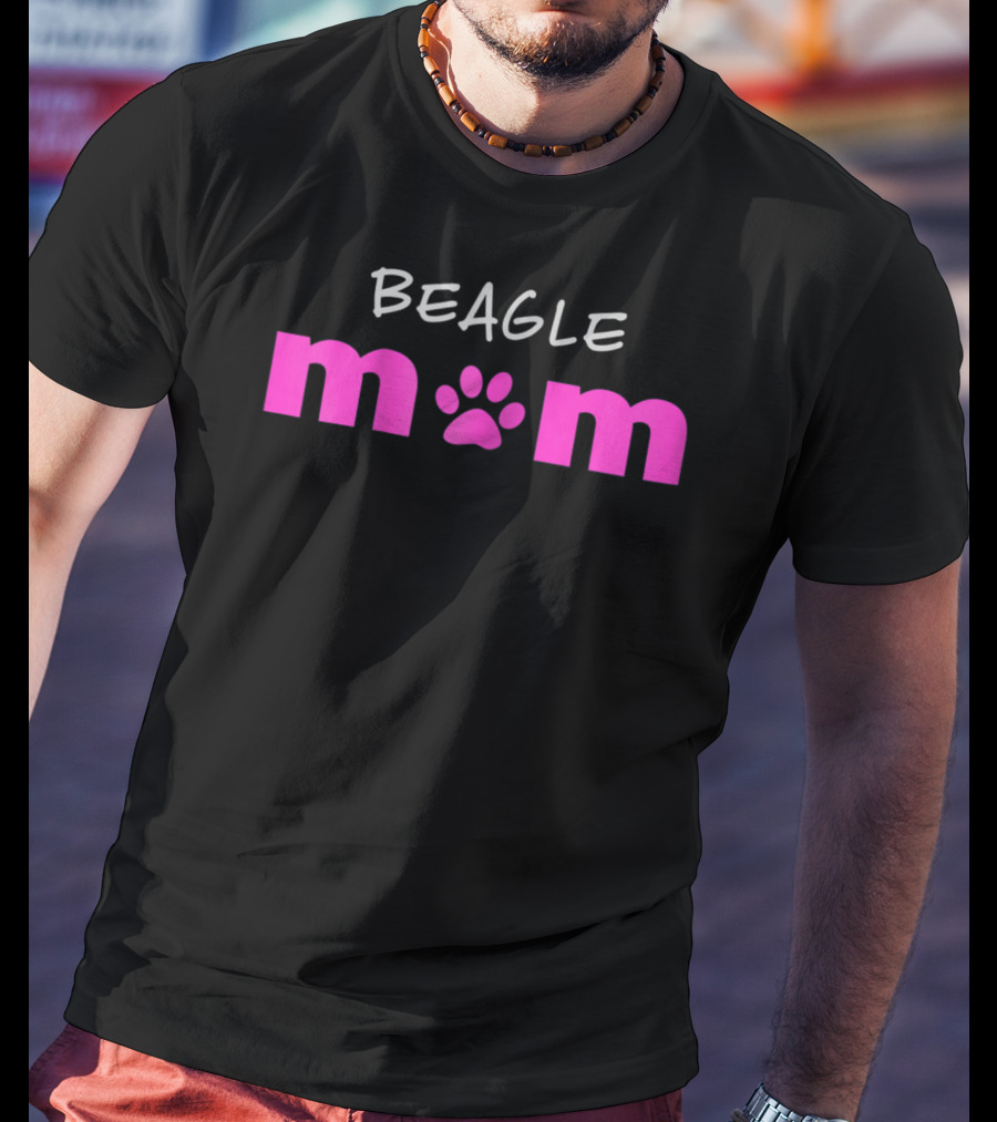 Beagle Mom Paw Prints T-Shirt