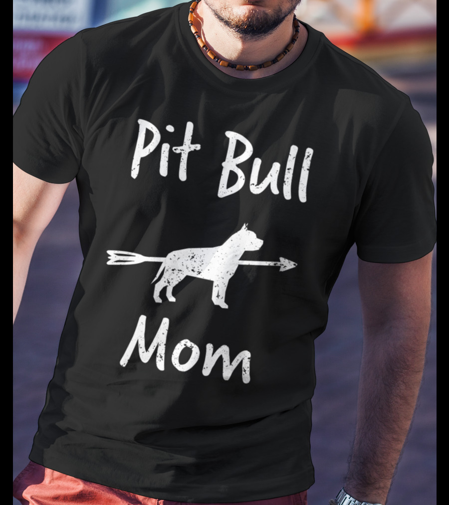 Pit Bull Mom Advocate With Arrow T-Shirt