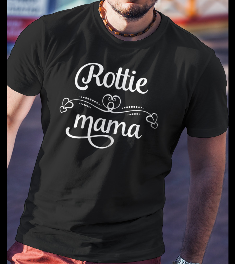 Rottie Mama Funny Rottweiler Dog Mom T-Shirt