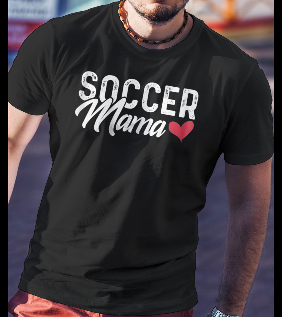Soccer Mama Heart Football Mom T-Shirt