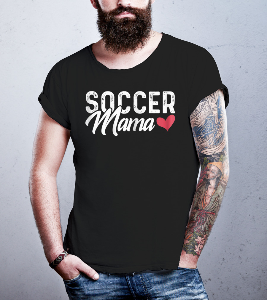 Soccer Mama Heart Football Mom T-Shirt