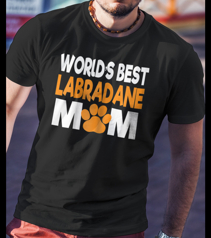 Worlds Best Labradane Mom Paw Prints T-Shirt