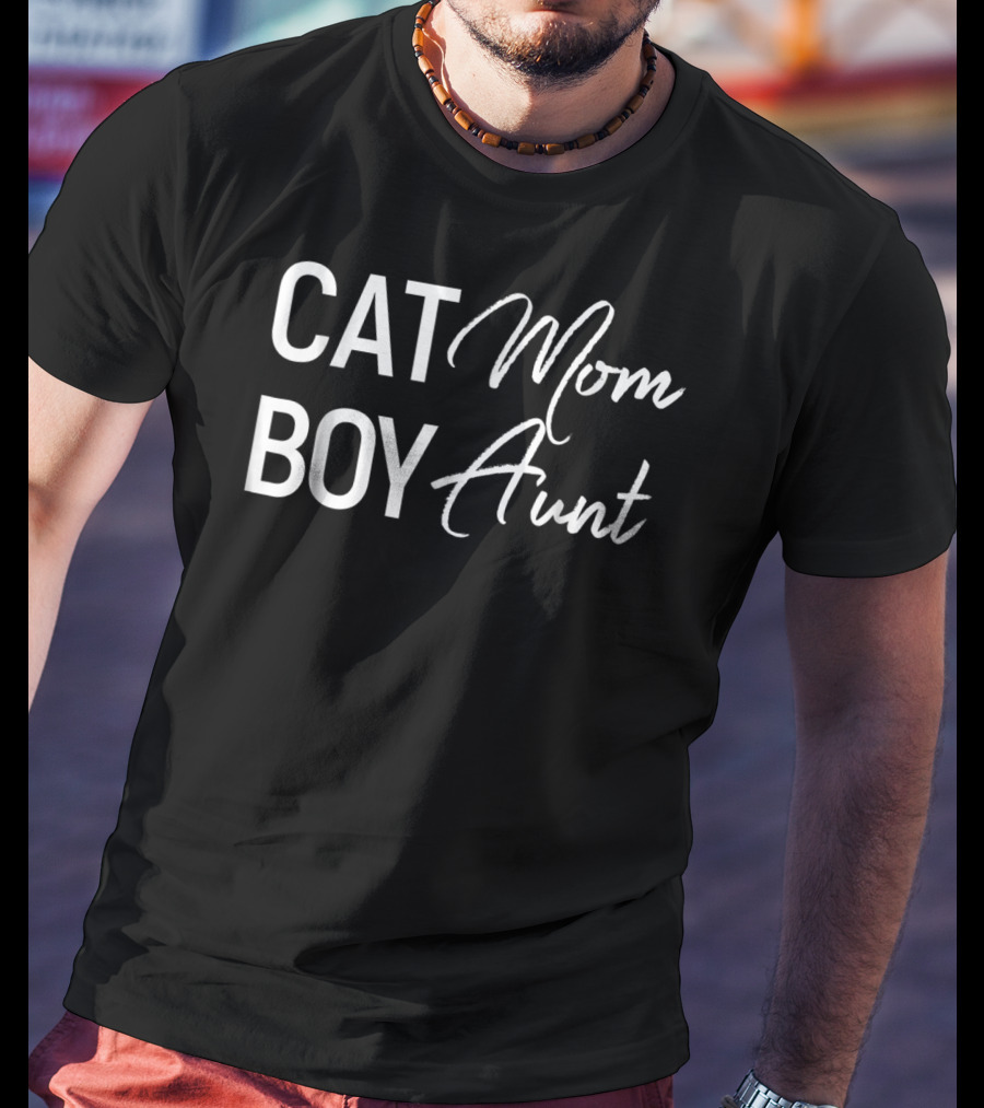 Cat Mom Boy Aunt T-Shirt