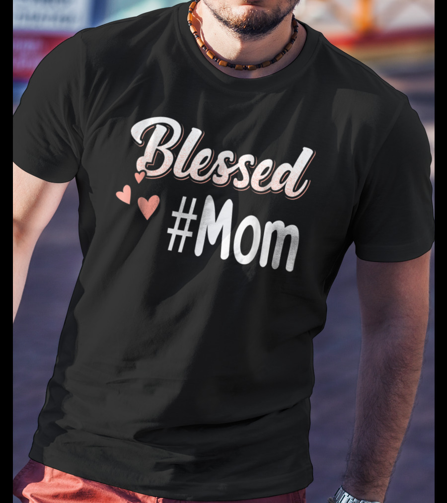 Blessed #Mom Promoted To Mom43 Hearts T-Shirt