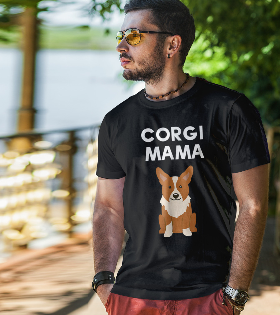 Corgi Mama Corgi Lover Cute Corgi Mom T-Shirt