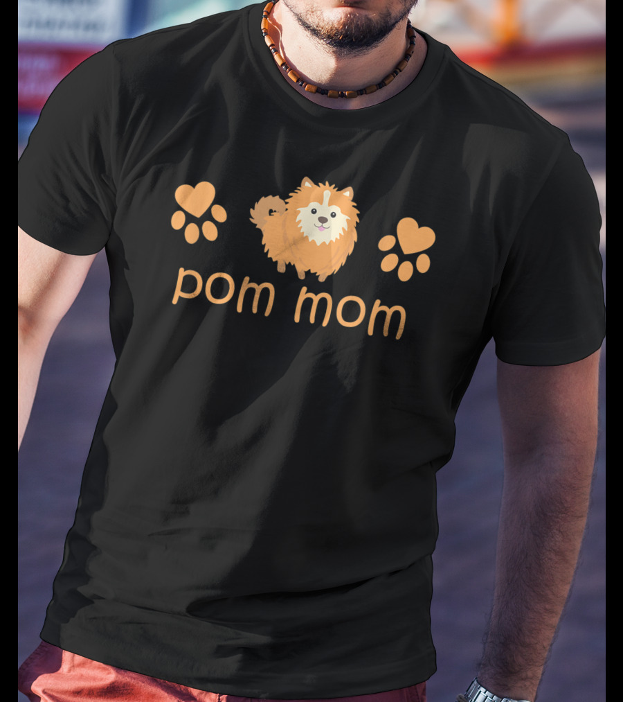 Pom Mom Cute Funny Pomeranian For Lovers T-Shirt