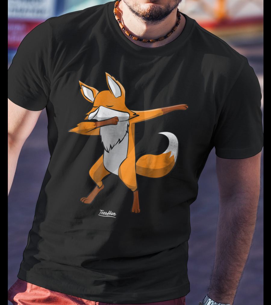 Dabbing Fox Dab Red Fox Animal Fox Mom Funny Fox Lover TeeHive T-Shirt