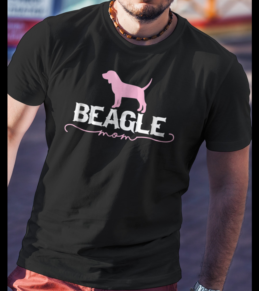 BEAGLE Mom Dog Lover Pink T-Shirt