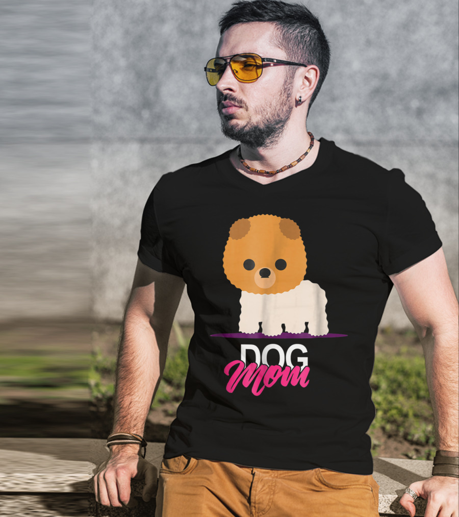 DOG MOM Funny Dog Lover Cute Pomeranian Art S97 T-Shirt