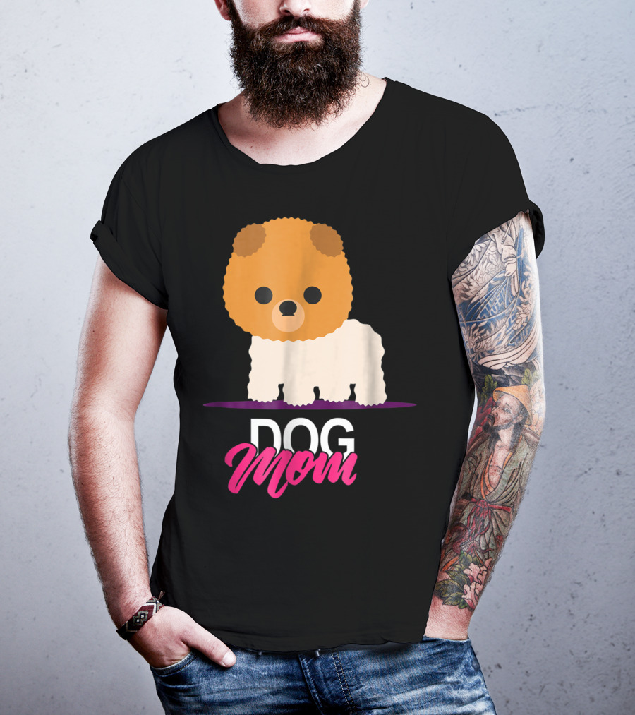 DOG MOM Funny Dog Lover Cute Pomeranian Art S97 T-Shirt