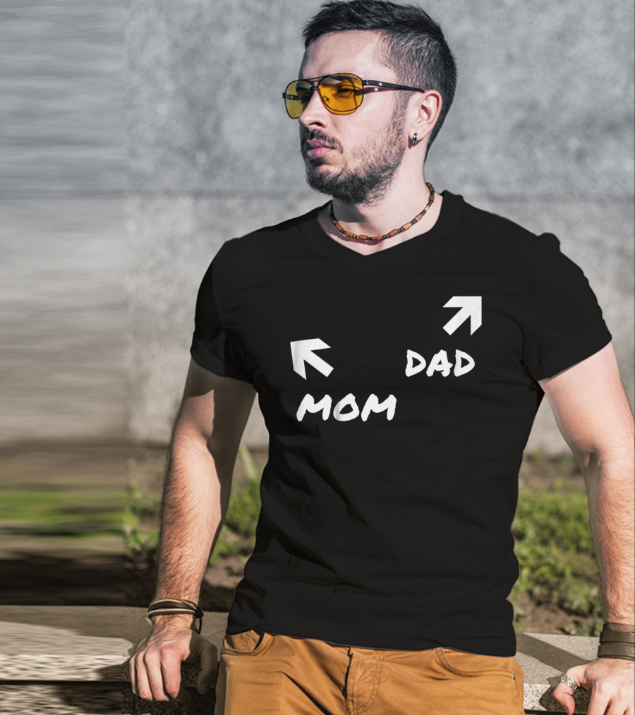 Kids Funny Mom And Dad Arrow Birthday Present51 T-Shirt