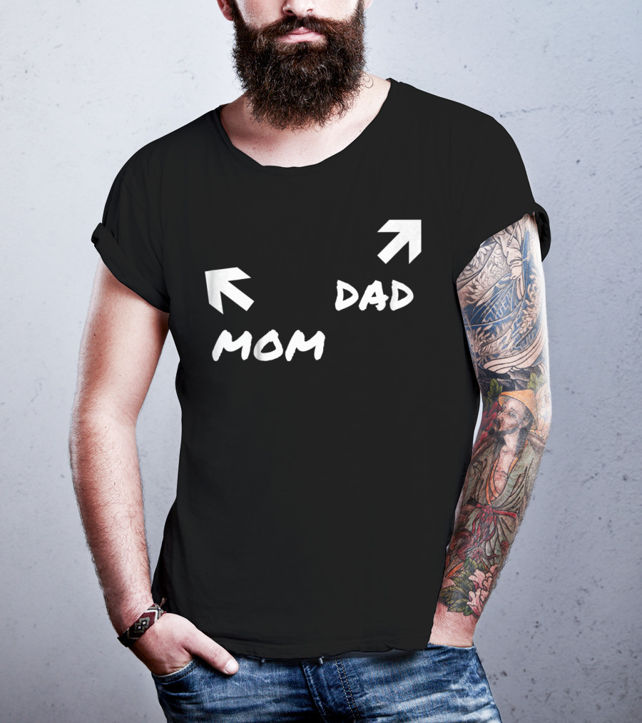 Kids Funny Mom And Dad Arrow Birthday Present51 T-Shirt