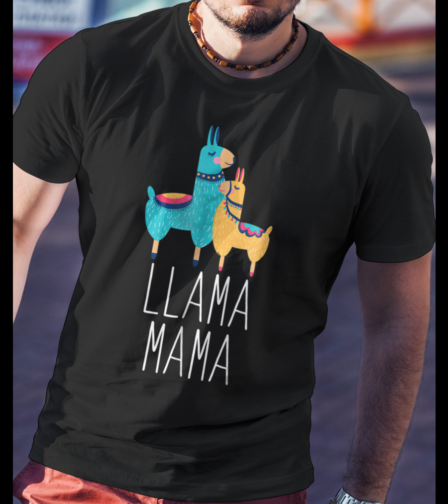 LLAMA MAMA Funny Llamas Mom Meme Cute T-Shirt