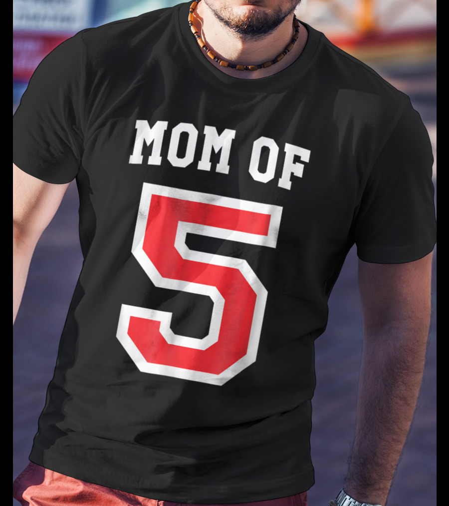 Mom Of 5 Baseball Jersey T-Shirt